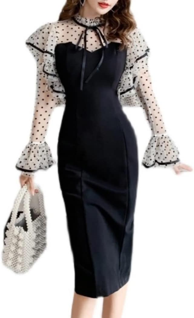 美品⁑ティッカ コットン バンドカラーロングシャツワンピース